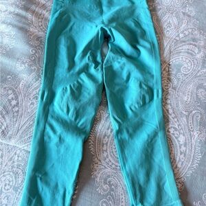 Lululemon Leggings Crop 23" Turquoise Blue Women's Sz SMALL Compression Pilates
